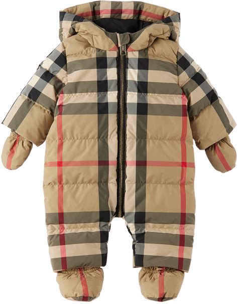 burberry onsie|burberry snowsuit baby girl.